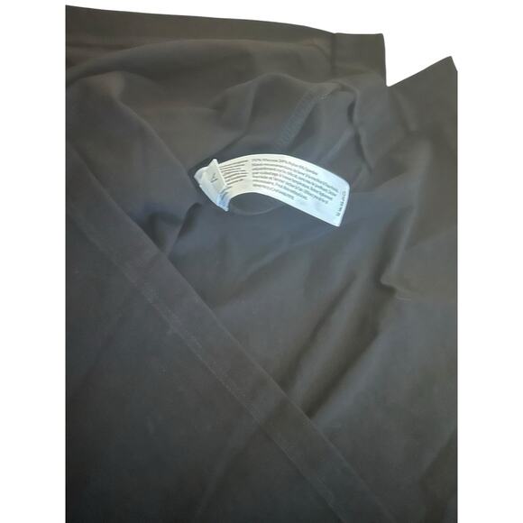 Eileen Fisher Black Washable Stretch Crepe Square Neck Knee Length Dress M $228 - Picture 4 of 10